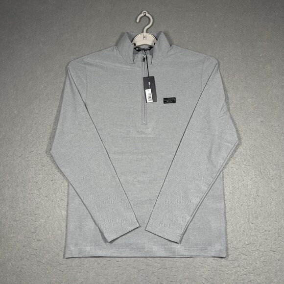 Travis Mathew Sweater Mens Small Heather Gray Hello Tour Golf Half Zip Pullover - Picture 1 of 9